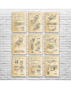 Pinball Patent Posters Set of 9