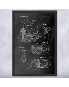 Scuba First Stage Patent Framed Print
