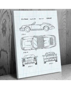 911 964 Sports Car Carrera Coupe Patent Canvas Print