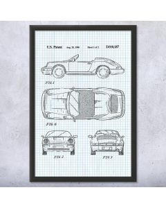 911 964 Sports Car Carrera Coupe Framed Patent Print