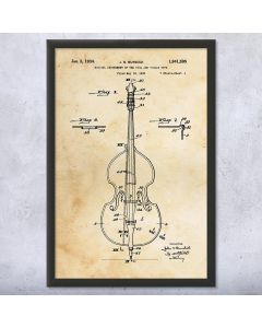 Double Bass Violin Framed Print
