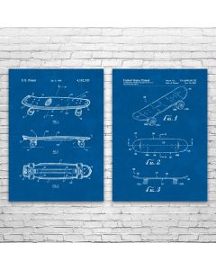 Skateboard Patent Prints Set of 2