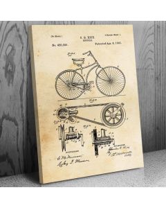 Bicycle Canvas Patent Art Print Gift