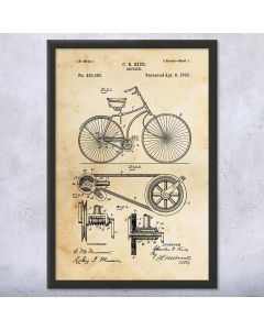 Bicycle Framed Patent Print