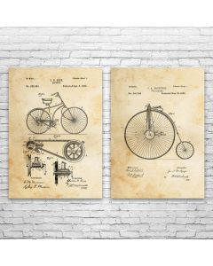Bicycle Patent Prints Set of 2