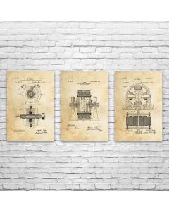 Nikola Tesla Inventions Posters Set of 3