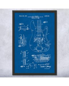 Bass Guitar Patent Framed Print