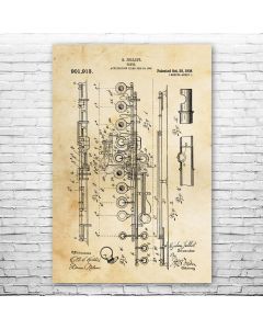 Flute Patent Print Poster