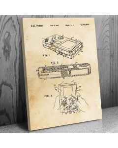 Game Boy Patent Canvas Print