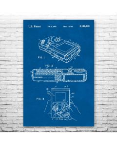 Game Boy Patent Print Poster