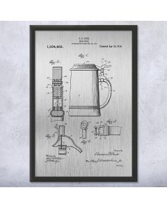 Beer Stein Patent Framed Print