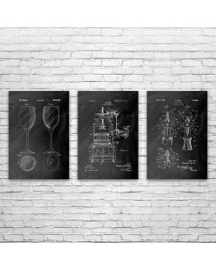 Wine Bar Posters Set of 3