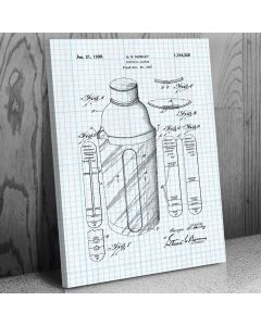 Cocktail Shaker Drink Mixer Patent Canvas Print