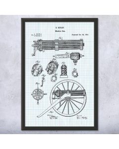 Ripley Gatling Gun Framed Patent Print