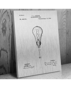 Thomas Edison Light Bulb Patent Canvas Print