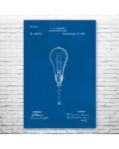 Thomas Edison Light Bulb Poster Print