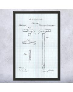 Claw Hammer Framed Patent Print
