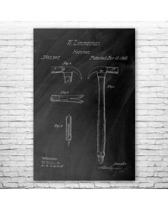 Claw Hammer Poster Patent Print
