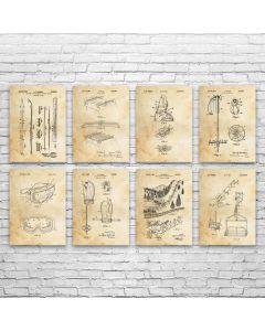 Skiingi Patent Prints Set of 8