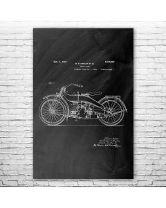 Motorcycle Patent Print Poster
