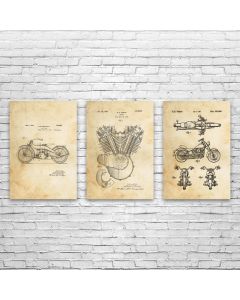 Motorcycle Posters Set of 3