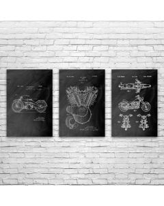 Motorcycle Posters Set of 3