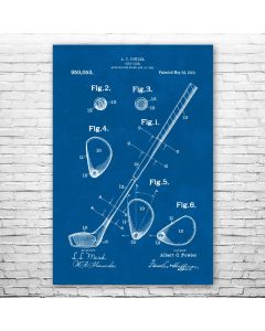 Golf Club Poster Patent Print