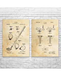 Golf Patent Prints Set of 2