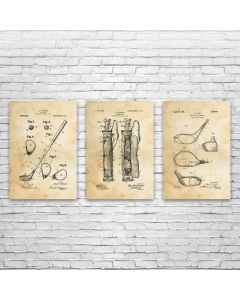 Golf Club Posters Set of 3