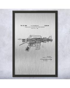M16 Rifle Framed Patent Print