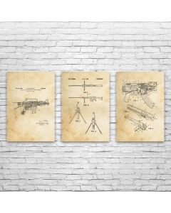 Modern Combat Rifle Patent Posters Set of 3