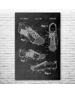 Soccer Shoe Patent Print Poster
