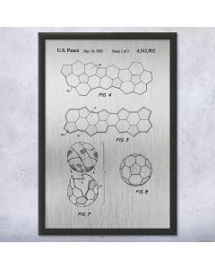 Soccer Ball Pattern Framed Patent Print