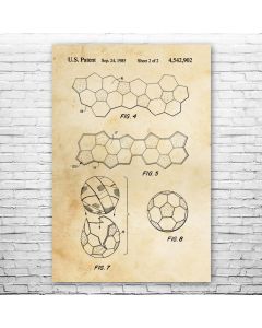 Soccer Ball Pattern Poster Patent Print