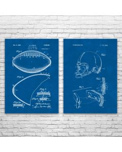 Football Patent Prints Set of 2