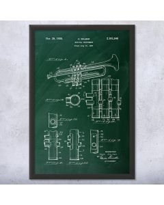 Trumpet Framed Patent Print
