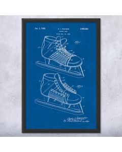 Hockey Ice Skate Patent Framed Print