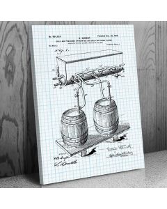 Beer Keg & Tap Canvas Print