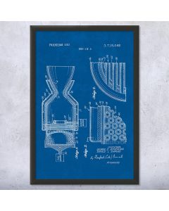 Rocket Engine Cooling System Framed Patent Print