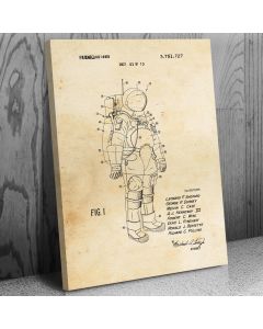Apollo Astronaut Space Suit Canvas Patent Art Print Gift