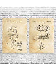 NASA Space Patent Prints Set of 2