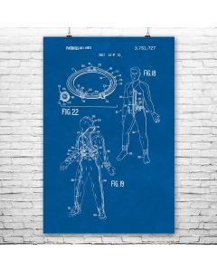 Apollo Astronaut Space Suit Life Support System Poster Patent Print Wall Art Gift