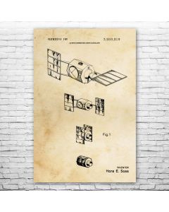 Communications Satellite Patent Print Poster