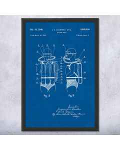 Scuba Diving System Patent Framed Print