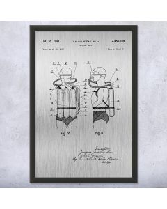 Scuba Diving System Framed Patent Print