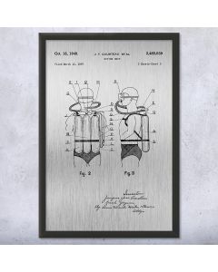 Cousteau Diving System Framed Print