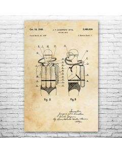 Scuba Diving System Patent Print Poster