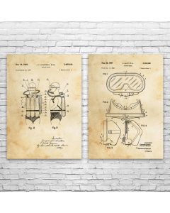 Scuba Diving Patent Prints Set of 2
