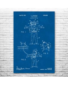 Scuba Diving Suit Poster Patent Print