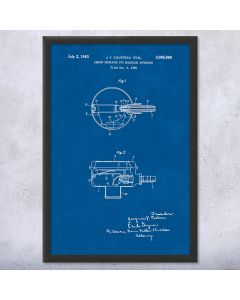 Scuba Regulator Patent Framed Print